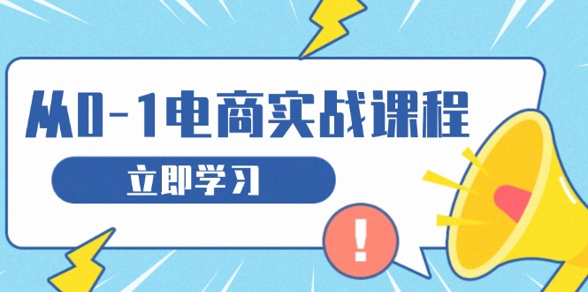 从零做电商实战课程，教你如何获取访客、选品布局，搭建基础运营团队-鑫梵淘