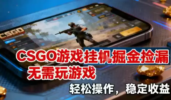CSGO游戏挂G掘金捡漏，不需要玩游戏，操作简单，收益稳定【揭秘】-鑫梵淘