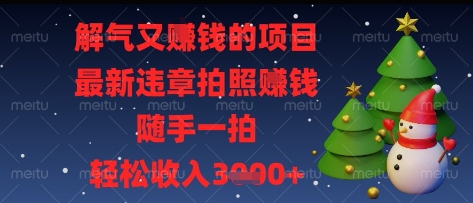 解气又挣钱的项目，最新违章拍照挣钱，随手一拍，轻松收入多张【揭秘】-鑫梵淘