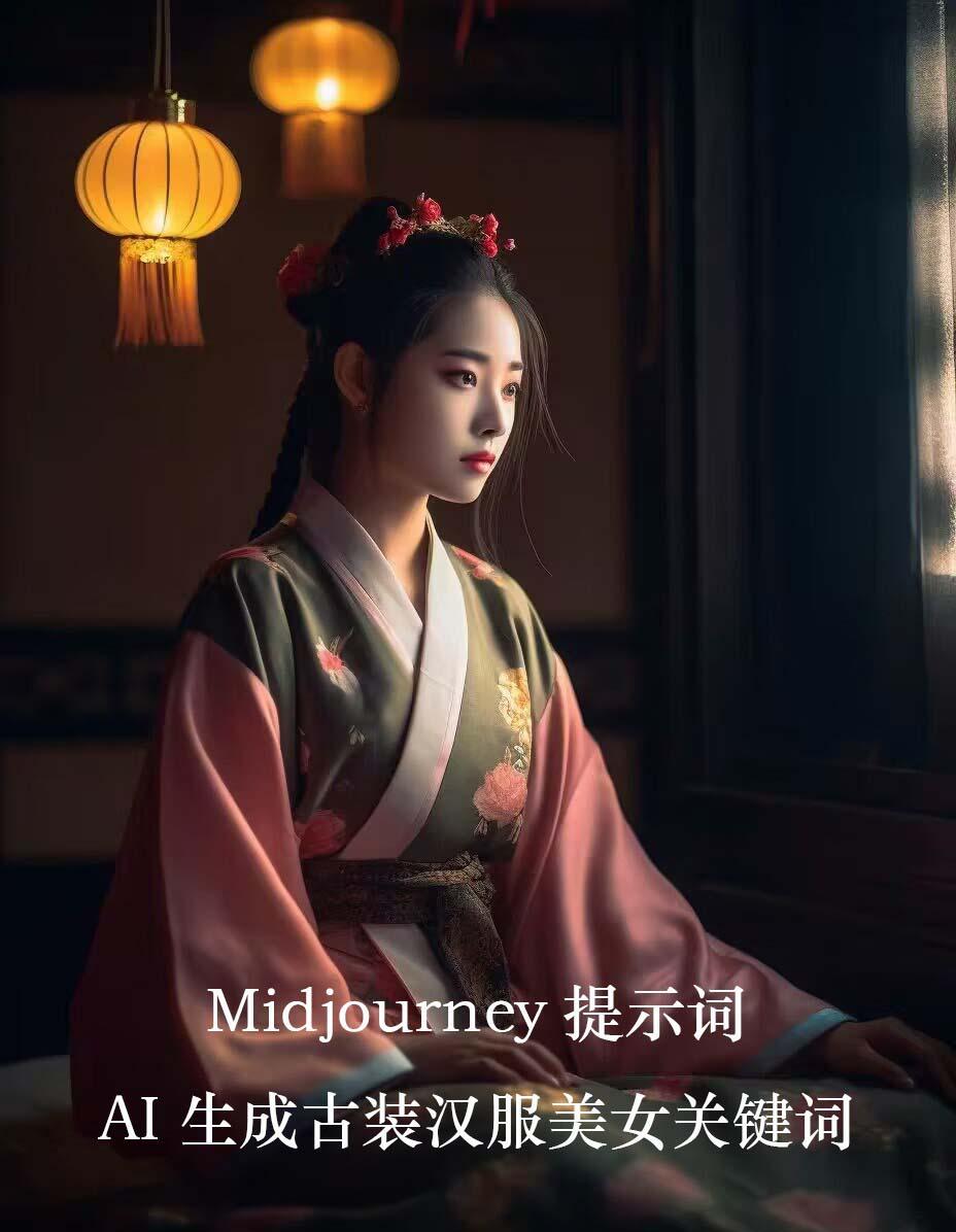 Midjourney关键词-AI生成中国风古装汉服美女人像提示关键词-鑫梵淘