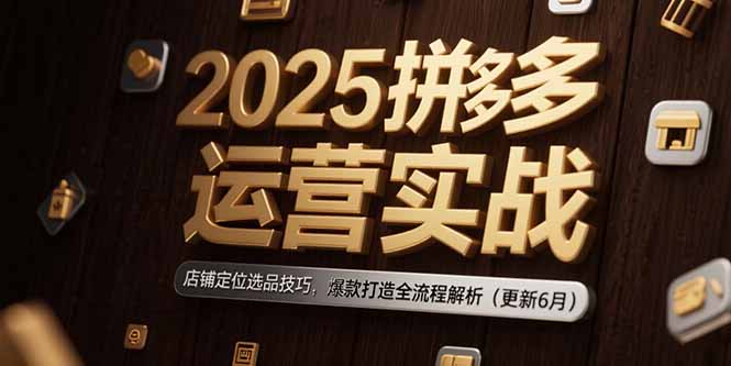 2025拼多多运营实战：店铺定位选品技巧，爆款打造全流程解析(更新6月-鑫梵淘
