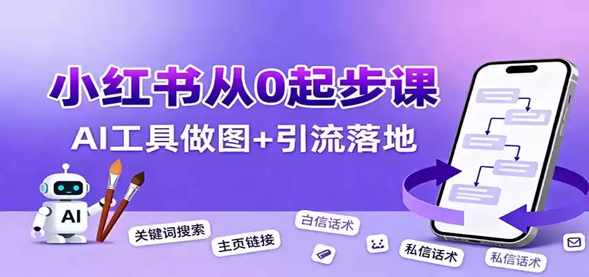 小红书引流从0起步，养号、内容发布、运营、AI工具做图，引流落地-鑫梵淘