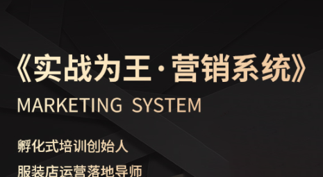 老杨·服装老板必修课《实战为王-营销系统》实现业绩被动式增长-鑫梵淘
