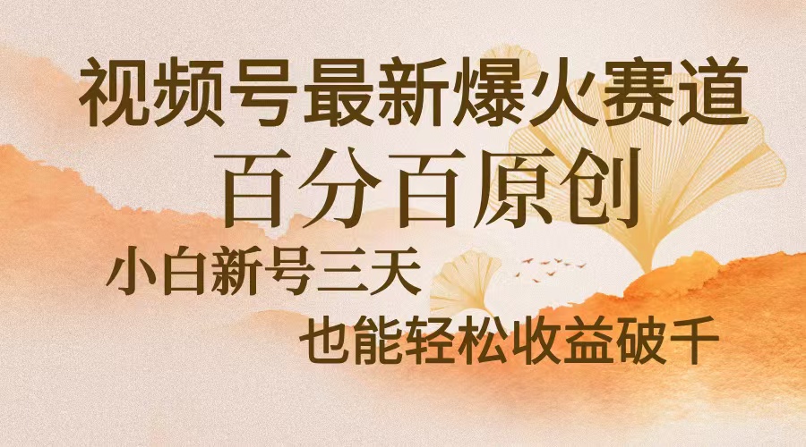 视频号最新爆火赛道，中老年粉深信不疑，百分百原创，新号三天收益轻松...-鑫梵淘