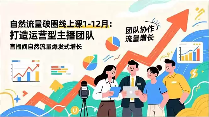 自然流量破圈线上课25年1-12月-更新：打造运营型主播团队 直播间自然流量爆发式增长-鑫梵淘
