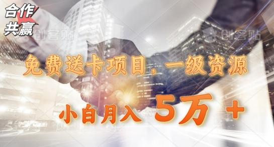 免费送卡项目，一级资源，小白月入5万+-鑫梵淘