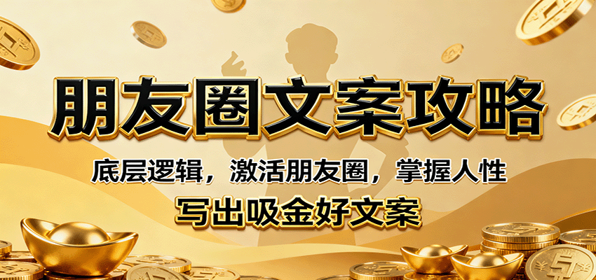 朋友圈文案攻略：底层逻辑，激活朋友圈，掌握人性，写出吸金好文案-鑫梵淘
