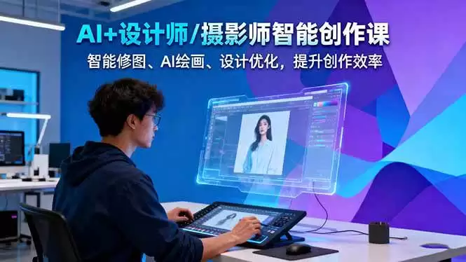 AI+设计师/摄影师智能创作课：智能修图、AI绘画、设计优化，提升创作效率-鑫梵淘