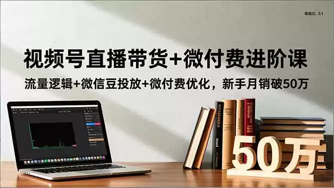 视频号直播带货+微付费进阶课：流量逻辑+微信豆投放+微付费优化，新手月销破50万-鑫梵淘
