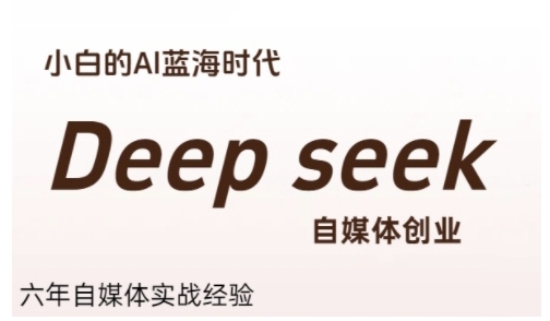 普通人利用Deepseek自媒体创业，零基础友好，小白的AI蓝海时代-鑫梵淘