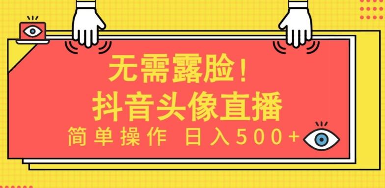 无需露脸，Ai头像直播项目，简单操作日入500+【揭秘】-鑫梵淘