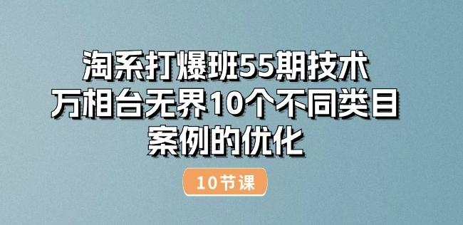 淘系打爆班55期技术：万相台无界10个不同类目案例的优化(10节)-鑫梵淘