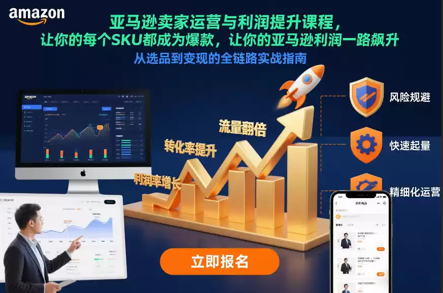 亚马逊卖家运营与利润提升课程，让你的每个SKU都成为爆款，让你的亚马逊利润一路飙升(更新12月)-鑫梵淘