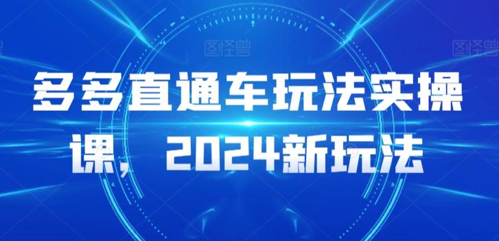 多多直通车玩法实操课，2024新玩法-鑫梵淘