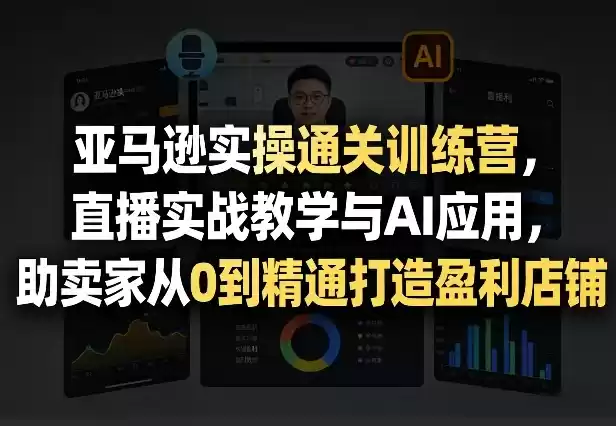 亚马逊实操通关训练营，直播实战教学与AI应用，助卖家从0到精通打造盈利店铺(更新3月)-鑫梵淘