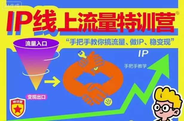 IP线上流量特训营，手把手教你搞流量、做IP、稳变现-鑫梵淘