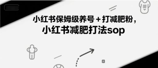 小红书保姆级养号+打减肥粉，小红书减肥打法sop-鑫梵淘
