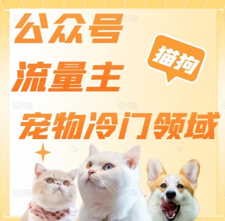 公众号流量主，萌宠冷门领域，单日收益2000+，简单暴力掘金，矩阵操作，无限放大收益！-鑫梵淘