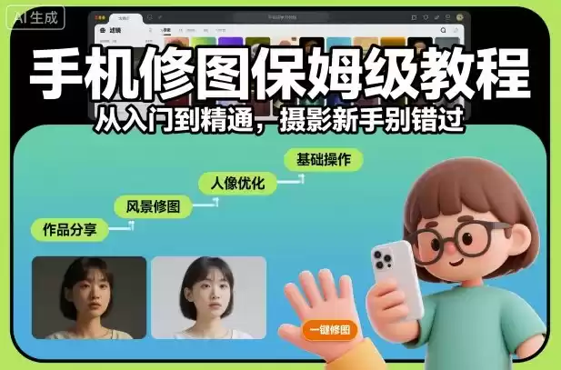 手机修图保姆级教程，从入门到精通，摄影新手别错过-鑫梵淘