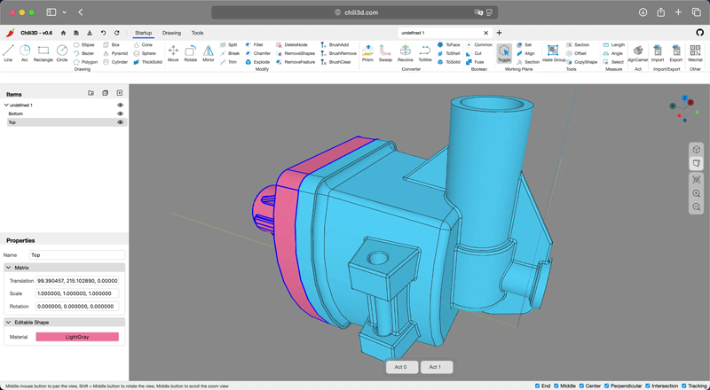 Chili3D(开源在线3D CAD建模网页版源码)-鑫梵淘