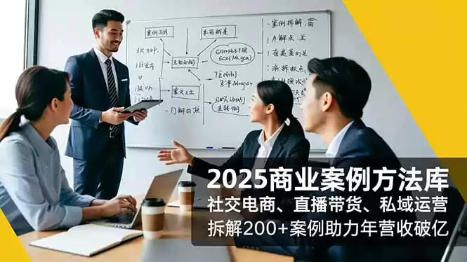 2025商业案例方法库，社交电商、直播带货、私域运营，拆解200+案例助力年营收破亿-鑫梵淘
