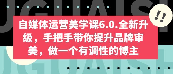 自媒体运营美学课6.0.全新升级，手把手带你提升品牌审美，做一个有调性的博主-鑫梵淘
