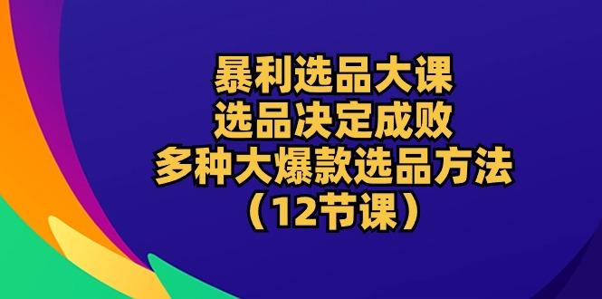 暴利 选品大课：选品决定成败，教你多种大爆款选品方法(12节课-鑫梵淘