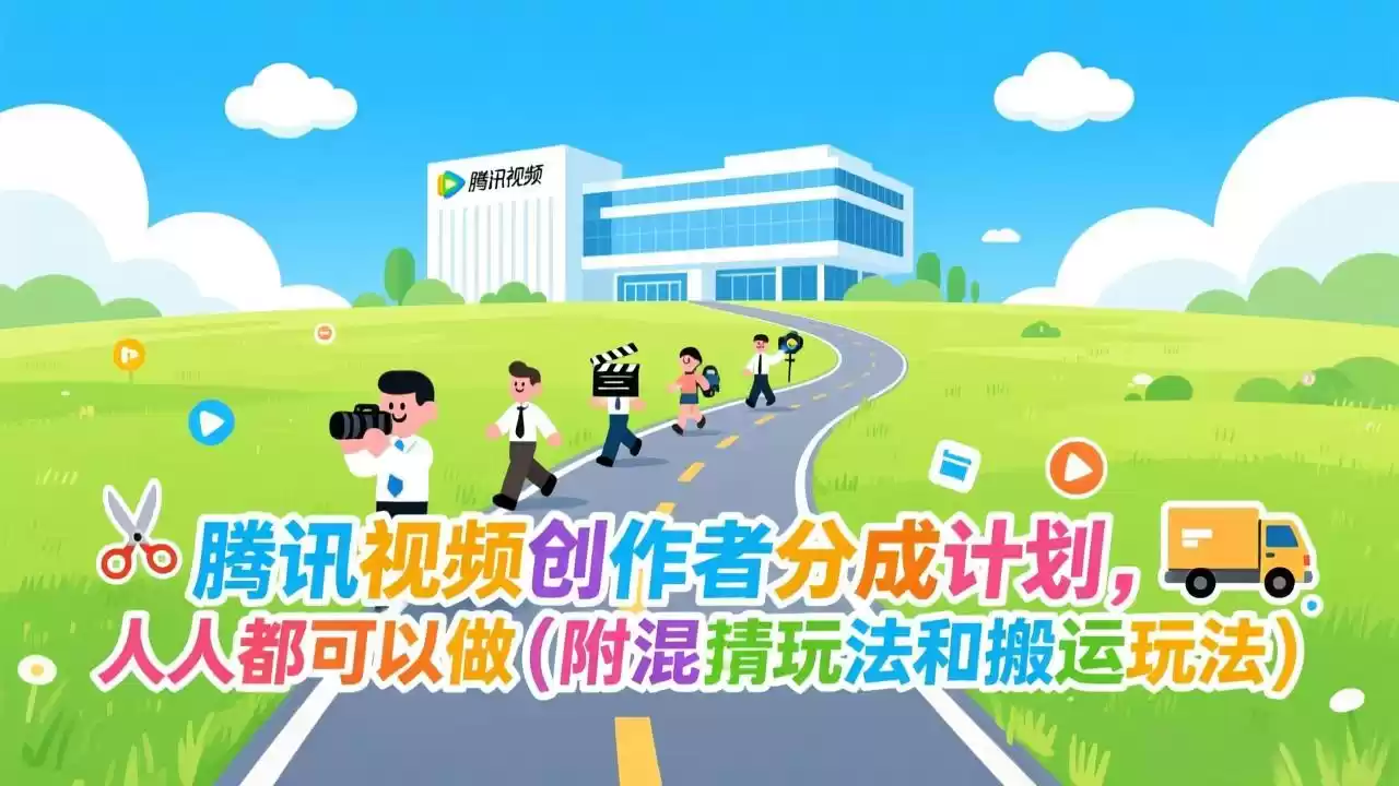 腾讯视频创作者分成计划，人人都可以做(附混剪玩法和搬运玩法-鑫梵淘