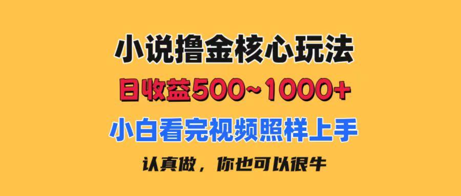 小说撸金核心玩法，日收益500-1000+，小白看完照样上手，0成本有手就行-鑫梵淘