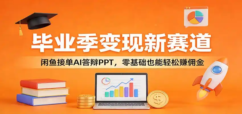 毕业季变现新赛道：闲鱼接单AI答辩PPT，零基础也能轻松赚佣金-鑫梵淘