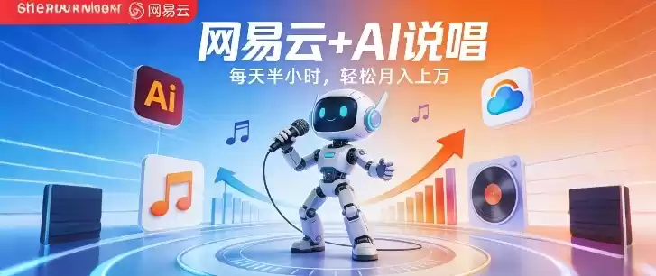 网易云+AI说唱，每天半小时，AI内容创作+流量变现，轻松月入1W-鑫梵淘