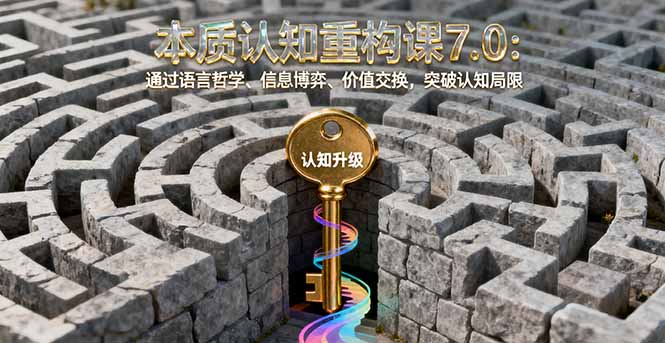 本质认知重构课7.0：通过语言哲学、信息博弈、价值交换，突破认知局限-鑫梵淘