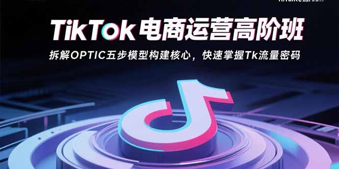TikTok电商运营高阶班：拆解OPTIC五步模型构建核心，快速掌握Tk流量密码-鑫梵淘