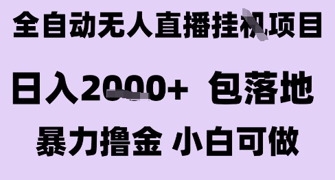 最新全自动抖音无人直播挂G项目，日入2k+ 包落地暴力撸金，小白可做【揭秘】-鑫梵淘