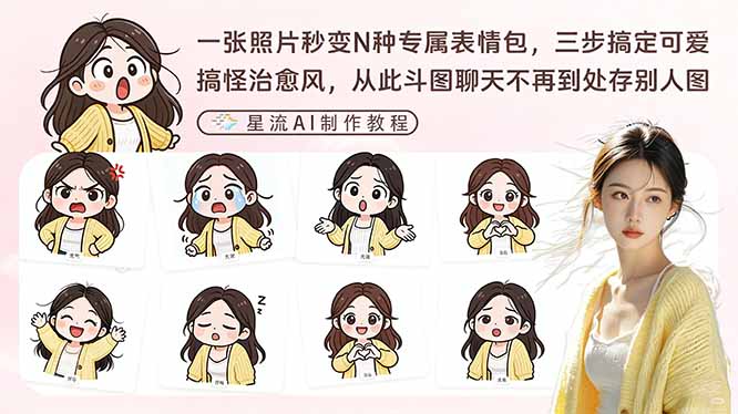 一张照片秒变N种专属表情包，三步搞定可爱搞怪治愈风，从此斗图聊天不再到处存别人图-鑫梵淘