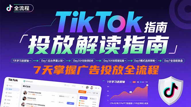 TikTok投放解读指南：后台操作/计划建立/模式选择，7天掌握广告投放全流程-鑫梵淘