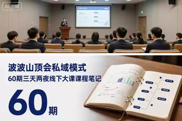 波波山顶会私域模式60期三天两夜线下大课课程笔记(文档)-鑫梵淘