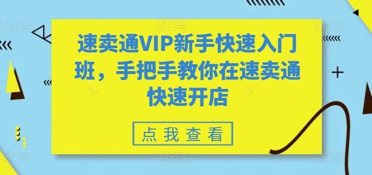 速卖通VIP新手快速入门班，手把手教你在速卖通快速开店-鑫梵淘
