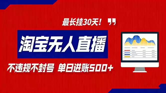 2026淘宝无人直播带货，不违规不封号，每日收益500+，最长挂30 天！-鑫梵淘