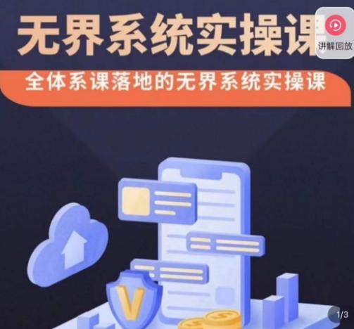 老衲·无界系统实操课，全体系落地无界改版后选择、出价、高投产做付费引流-鑫梵淘