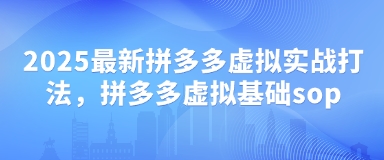2025最新拼多多虚拟实战打法，拼多多虚拟基础sop-鑫梵淘