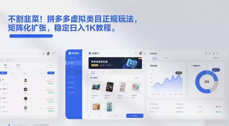 不割韭菜！拼多多虚拟类目正规玩法，矩阵化扩张，稳定日入1K教程【揭秘】-鑫梵淘