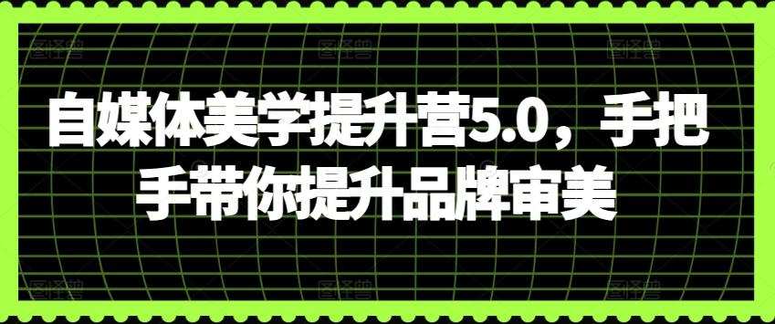 自媒体美学提升营5.0，手把手带你提升品牌审美-鑫梵淘