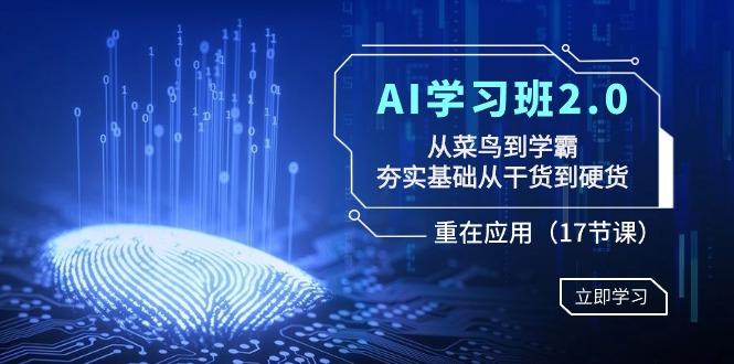 AI学习班2.0：从菜鸟到学霸，夯实基础从干货到硬货，重在应用(17节课)-鑫梵淘