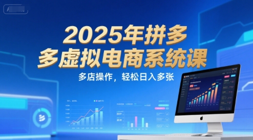 2025年拼多多虚拟电商系统课，多店操作，轻松日入多张-鑫梵淘