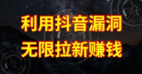 利用抖音链接漏洞，无限拉新赚钱【漏洞原理+操作流程】【揭秘】-鑫梵淘