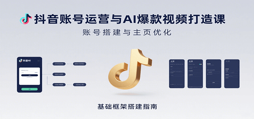 抖音账号运营与AI爆款视频打造课：含账号搭建、运营及多种AI特效视频制作方法-鑫梵淘