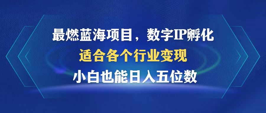 最燃蓝海项目  数字IP孵化  适合各个行业变现  小白也能日入5位数-鑫梵淘