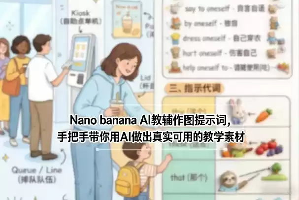 Nano banana AI教辅作图提示词，手把手带你用AI做出真实可用的教学素材-鑫梵淘