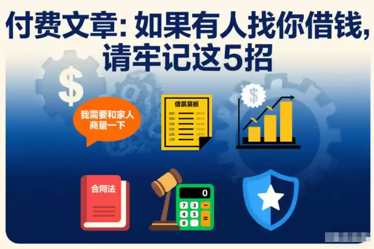 付费文章：如果有人找你借钱，请牢记这5招-鑫梵淘